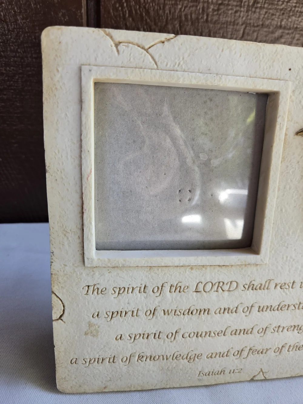 Spirit of The LORD Picture Frame w/ Gold Accent - Scripture Isaiah 11:2